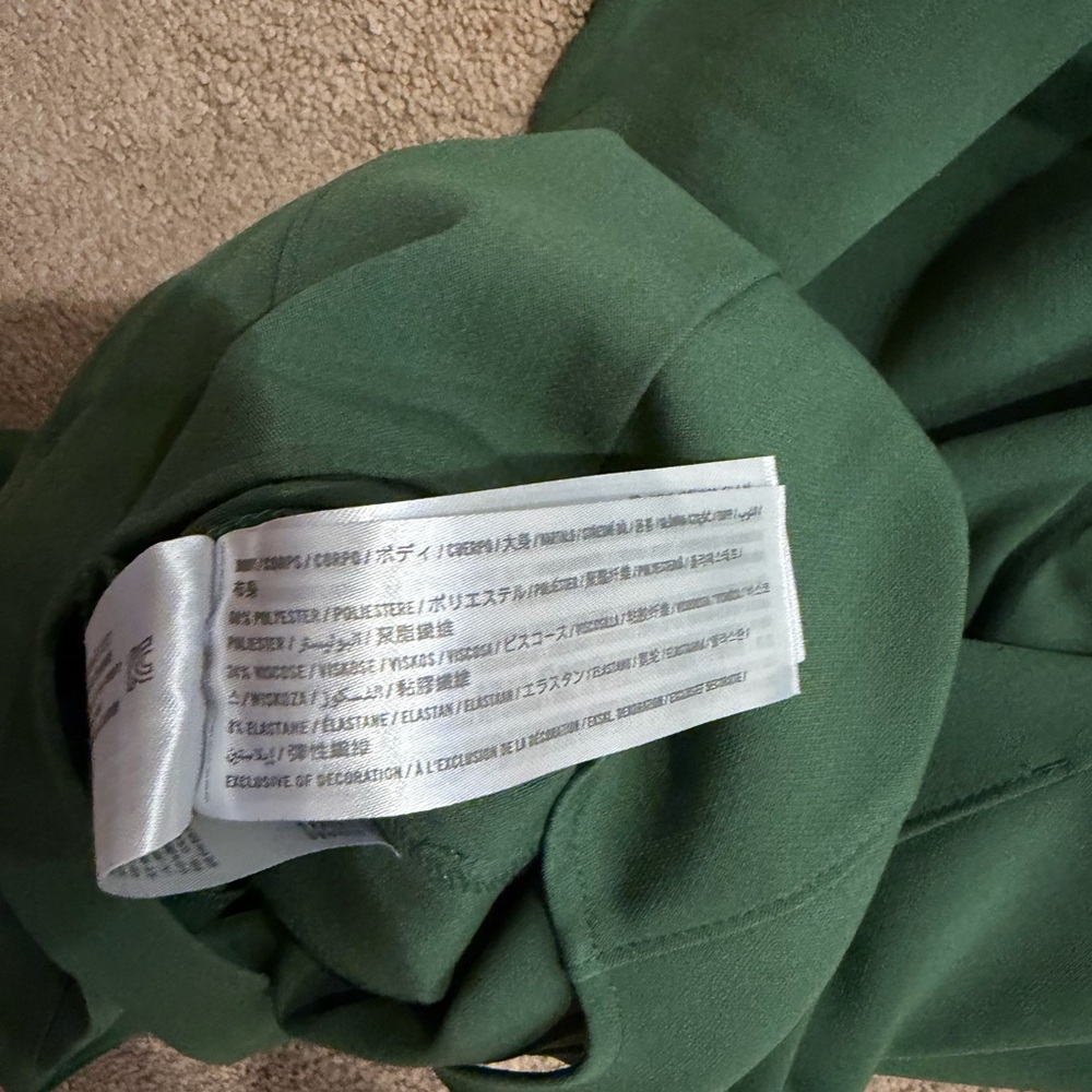 Abercrombie & Fitch Dark Green Wide-Leg Jumpsuit Size Medium BRAND NEW WITH TAGS - Picture 4 of 5